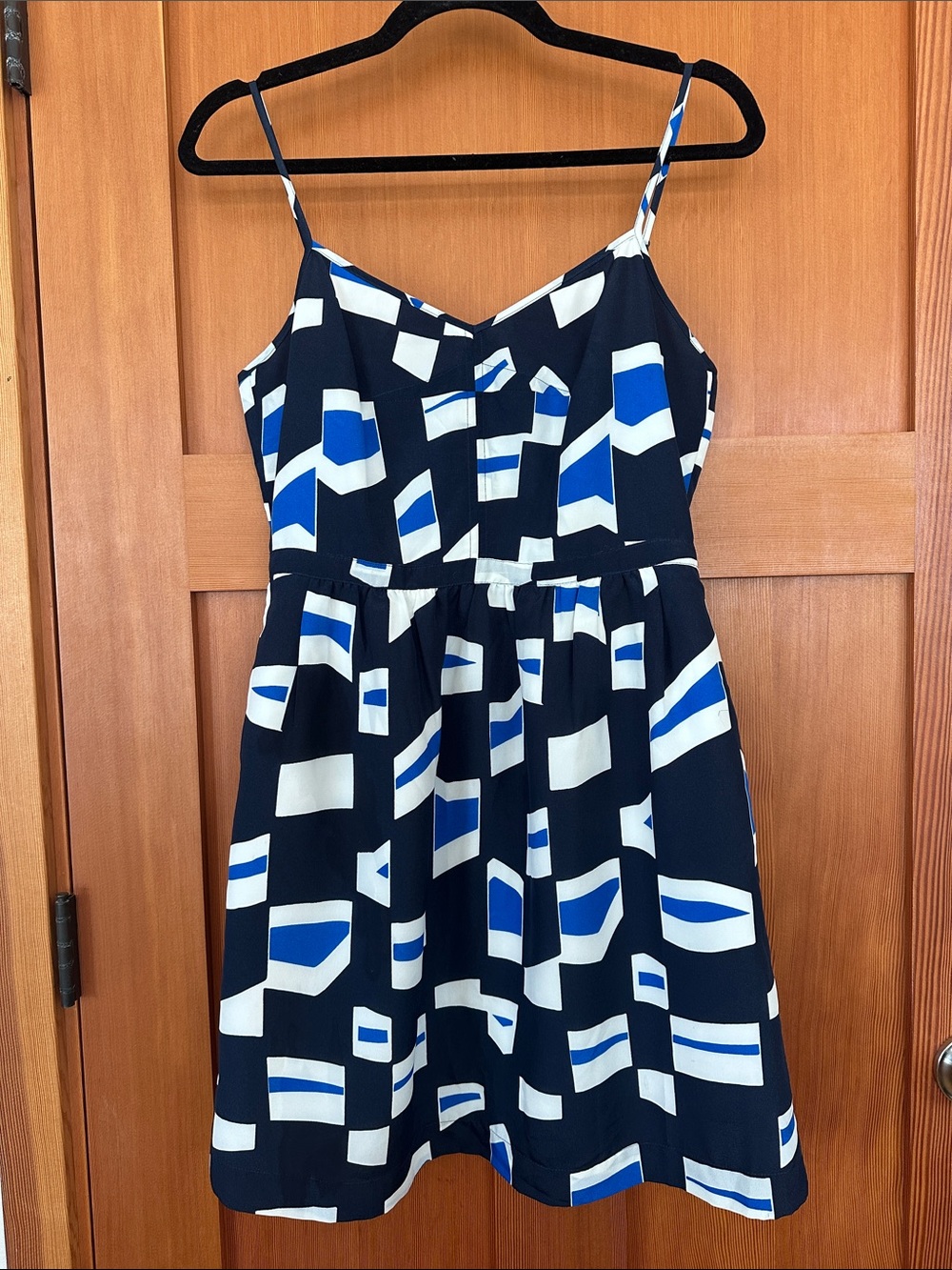 J. Crew Navy Print Dress